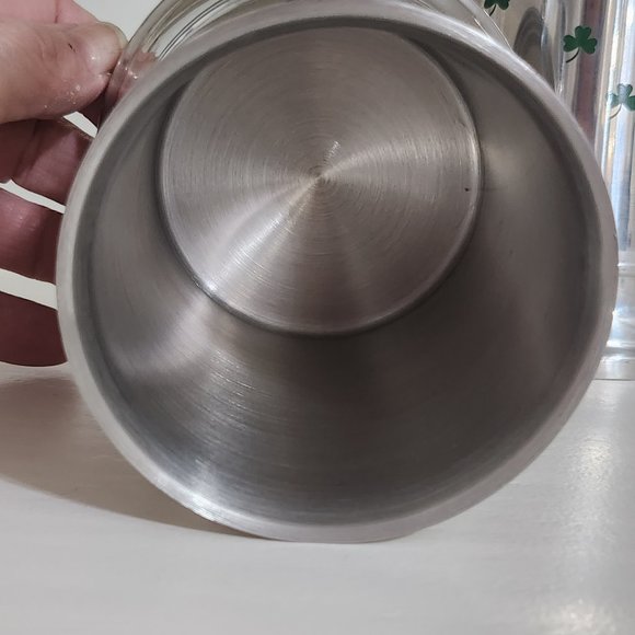 Shamrock 3 Leaf Clover Stainless Steel Set 2 Mugs Irish St Patrick's - Picture 7 of 10
